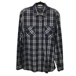 Banana Republic Preppy Plaid Normcore Casual Button Down Shirt Men's Large